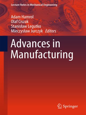 cover image of Advances in Manufacturing